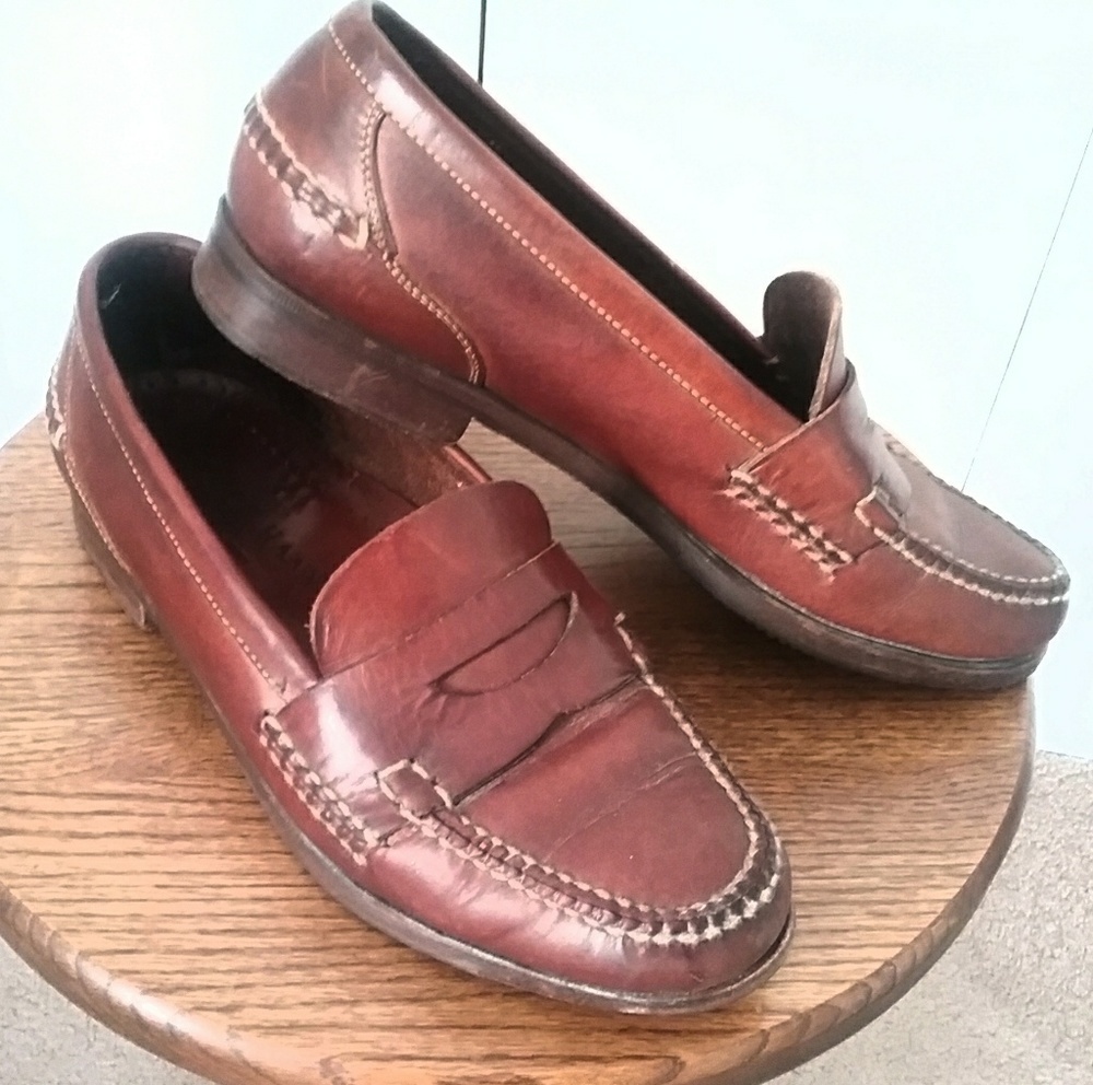 Cole Haan Brown Leather Penny Loafers